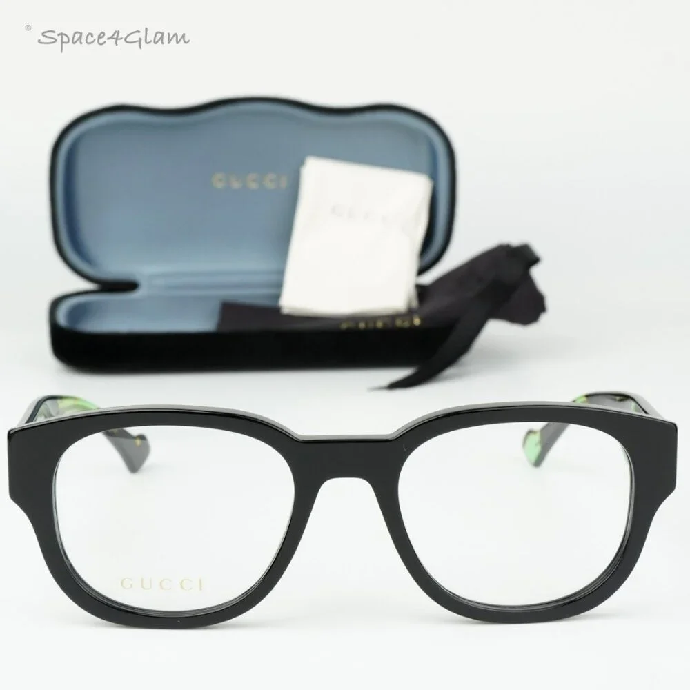 BRAND NEW Gucci GG1429O 003 Black Green Havana Square Men Eyeglasses GG 1429O